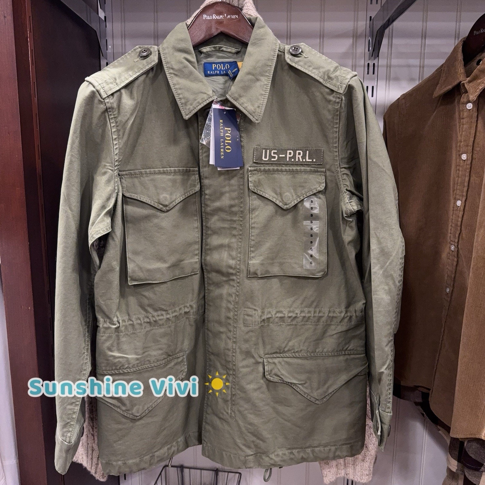 Nwt Polo Ralph Lauren Woman Iconic Field Jacket Hoodie Patches Olive Small